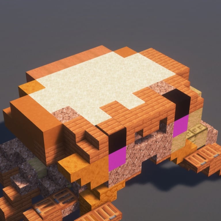 Crab Statue Minecraft Schematic + 118-Step Tutorial