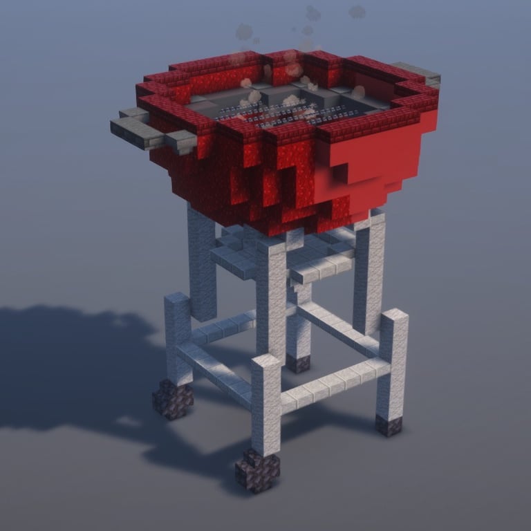 BBQ Grill Minecraft Schematic + 37-Step Tutorial