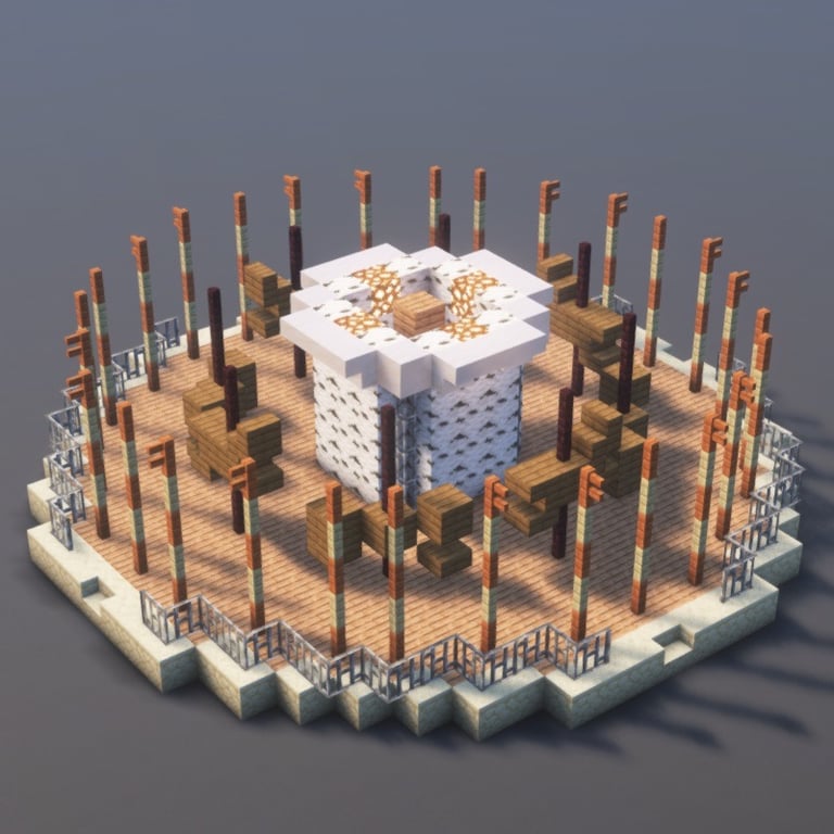 Horse Carousel — 204-Step Minecraft Build Tutorial