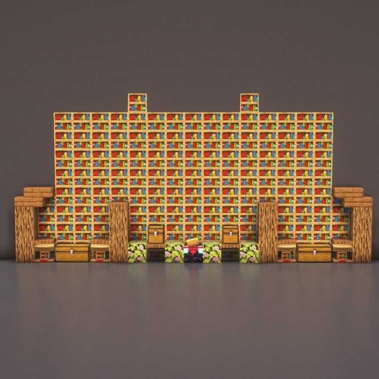 Library Minecraft Schematic + 43-Step Tutorial