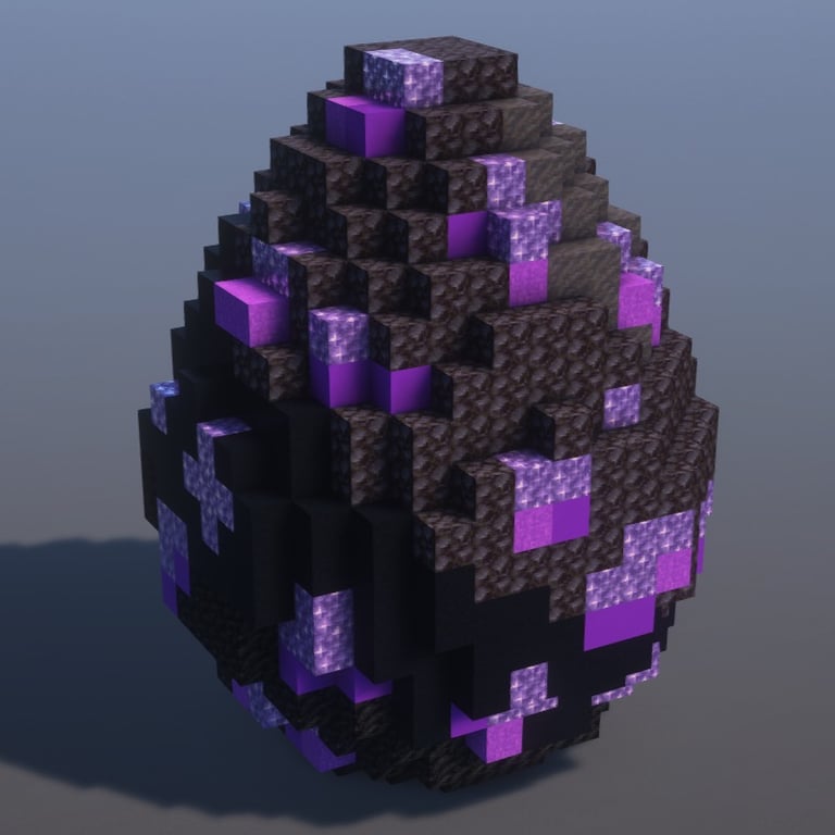Dragon Egg Minecraft Schematic + 21-Step Tutorial