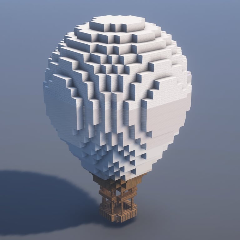 Hot Air Balloon Minecraft Schematic + 42-Step Tutorial