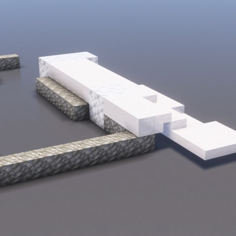 White Modern Villa Minecraft Schematic + 143-Step Tutorial