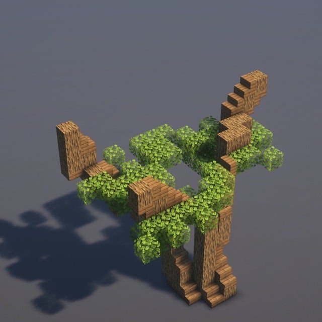 Oak Tree Minecraft Schematic + 55-Step Tutorial