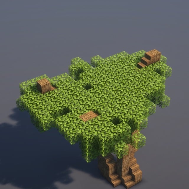 Oak Tree Minecraft Schematic + 55-Step Tutorial