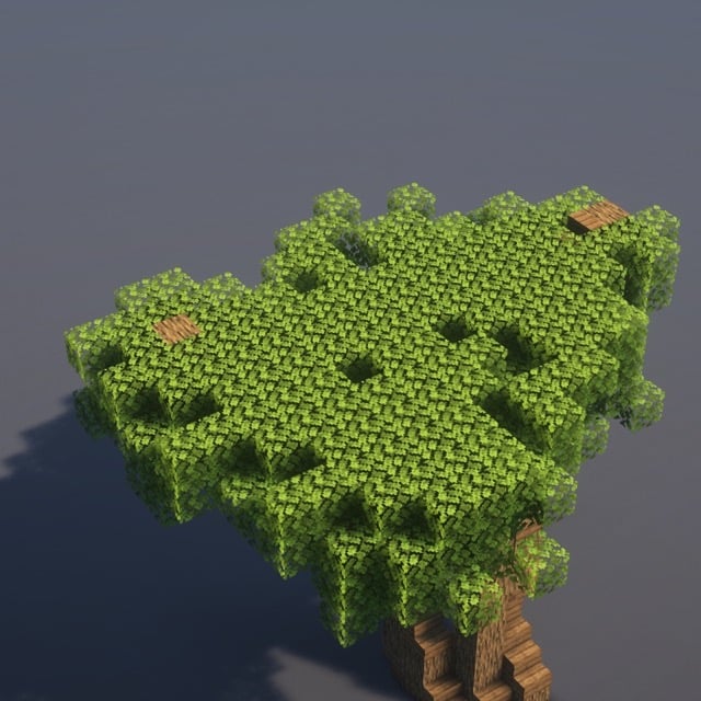 Oak Tree Minecraft Schematic + 55-Step Tutorial