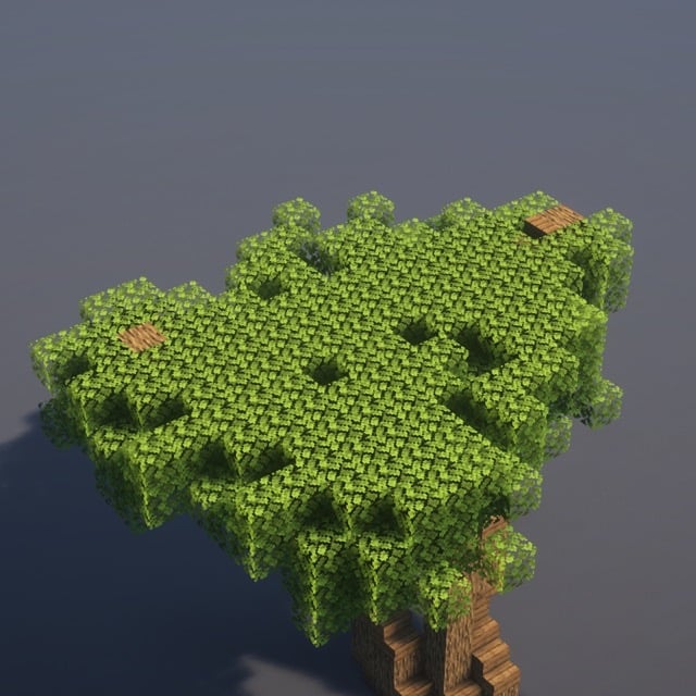 Oak Tree Minecraft Schematic + 55-Step Tutorial