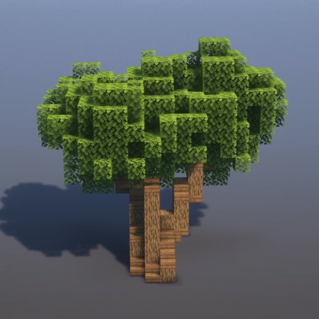 Oak Tree Minecraft Schematic + 55-Step Tutorial