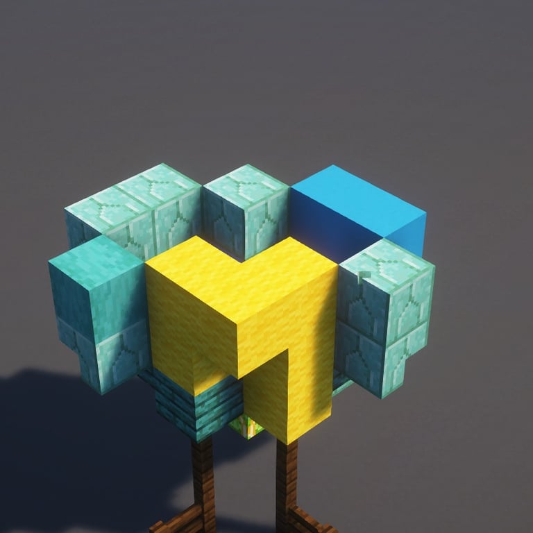 Parrot Statue Minecraft Schematic + 35-Step Tutorial