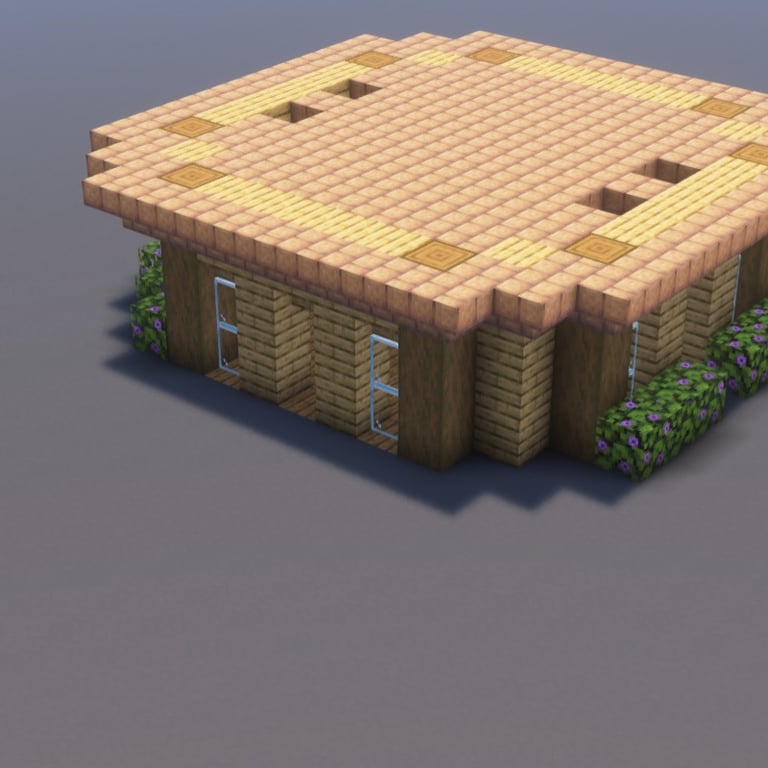 Rustic Farmhouse Minecraft Schematic + 94-Step Tutorial