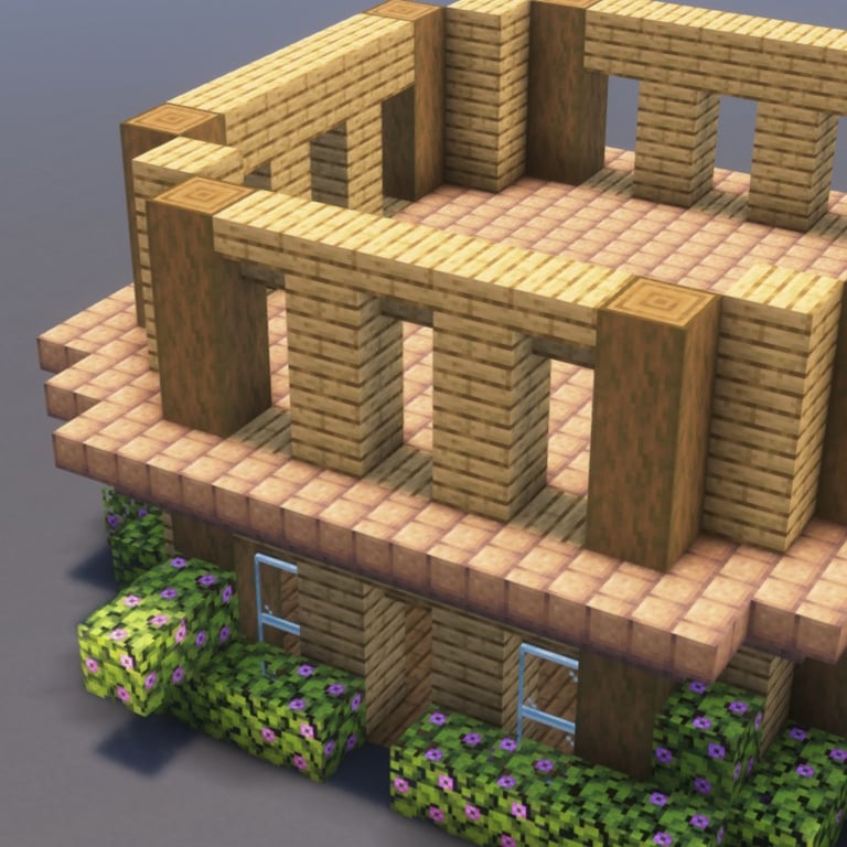 Rustic Farmhouse Minecraft Schematic + 94-Step Tutorial