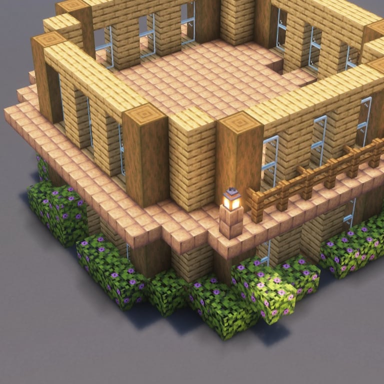 Rustic Farmhouse Minecraft Schematic + 94-Step Tutorial