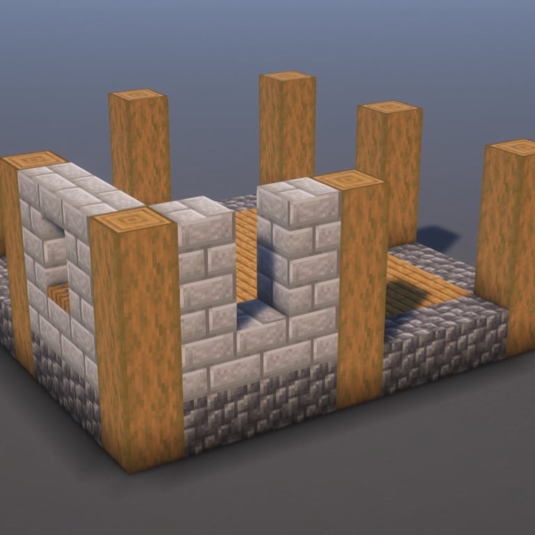 Simple House Minecraft Schematic + 54-Step Tutorial