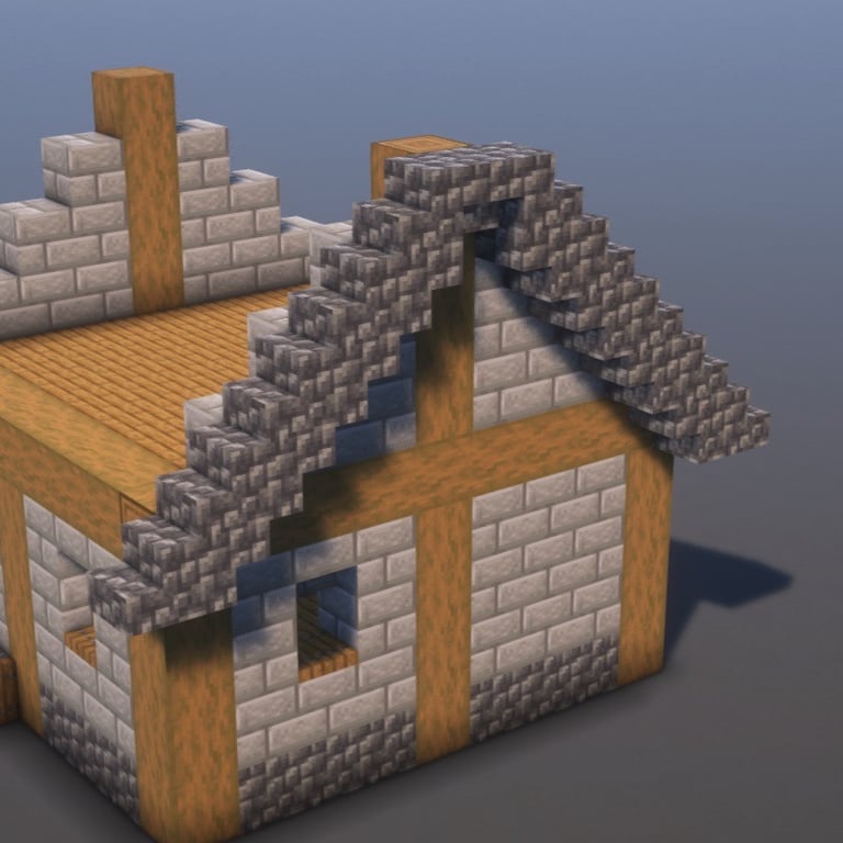 Simple House Minecraft Schematic + 54-Step Tutorial