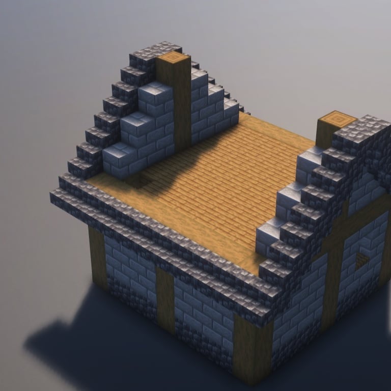 Simple House Minecraft Schematic + 54-Step Tutorial