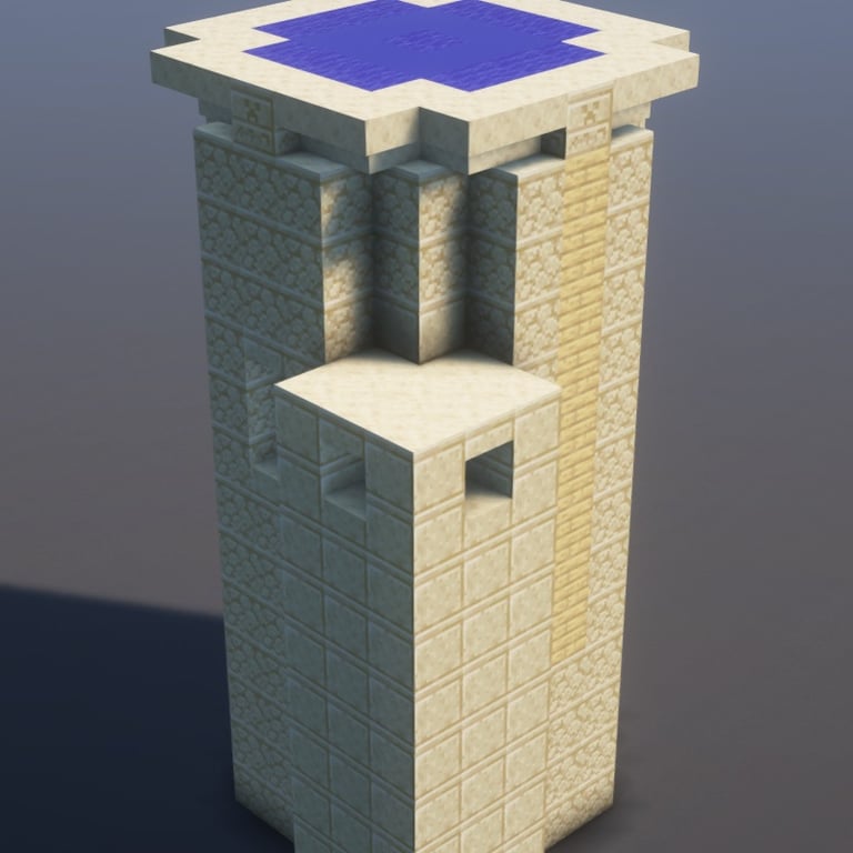 Sand Castle Minecraft Schematic + 133-Step Tutorial