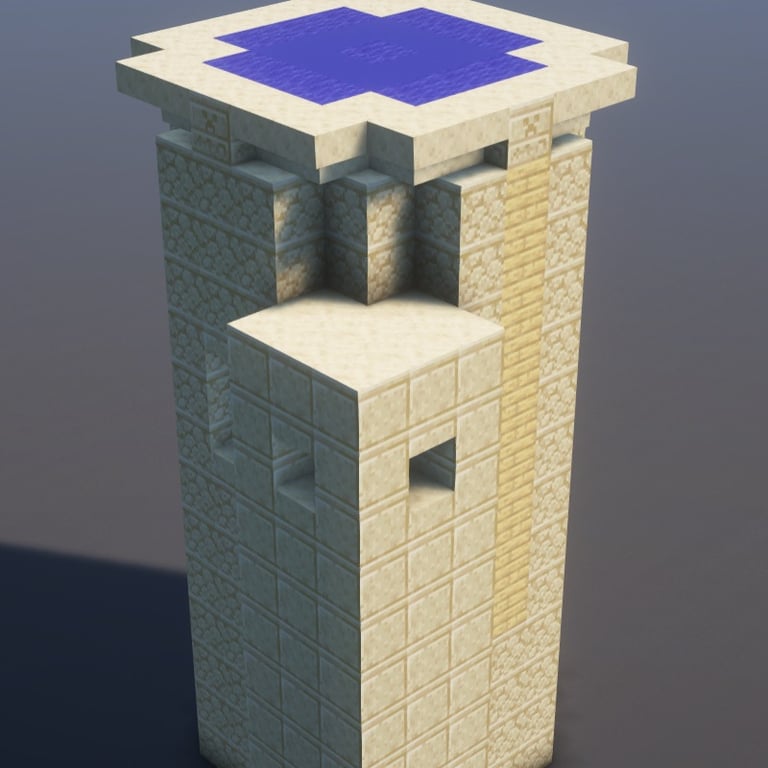Sand Castle Minecraft Schematic + 133-Step Tutorial