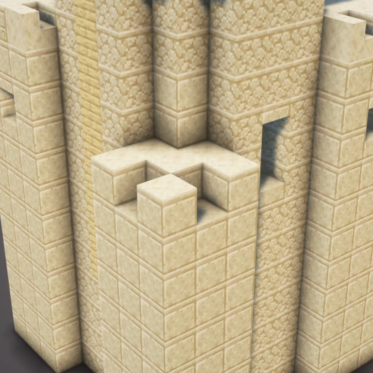 Sand Castle Minecraft Schematic + 133-Step Tutorial