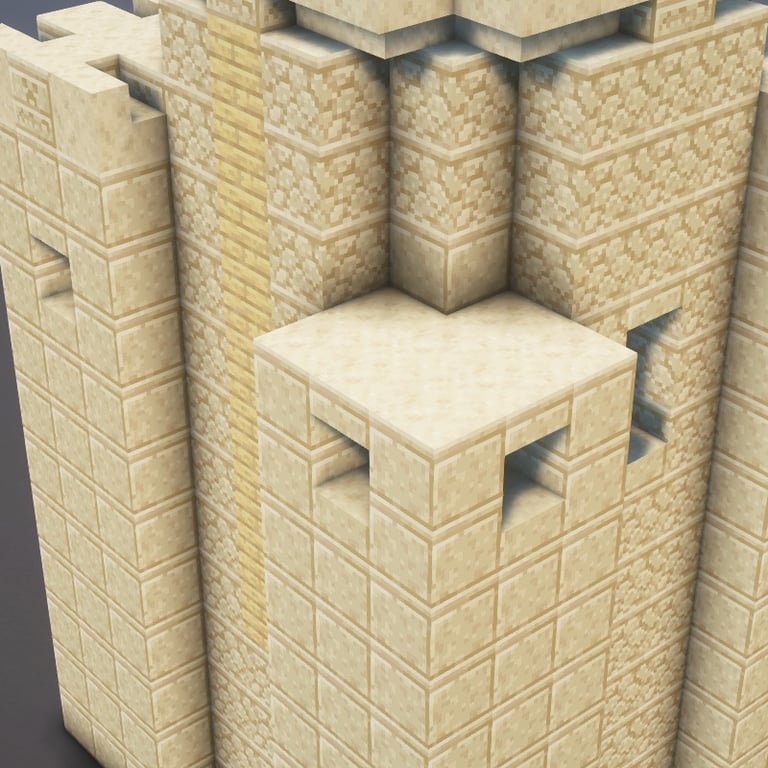 How to Build Sand Castle in Minecraft (133 Steps)