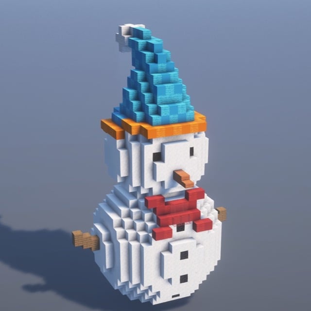 Snowman Minecraft Schematic + 77-Step Tutorial