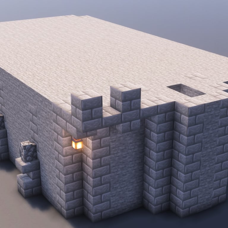 Stone Fortress Minecraft Schematic + 219-Step Tutorial