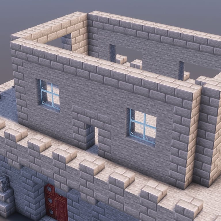 Stone Fortress Minecraft Schematic + 219-Step Tutorial
