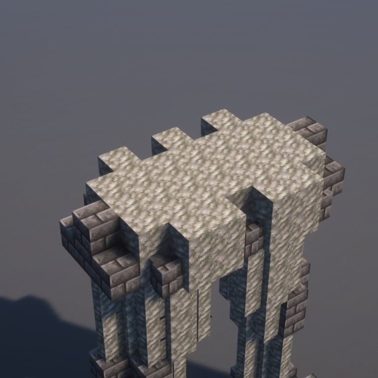 Stone Warrior Statue Minecraft Schematic + 116-Step Tutorial