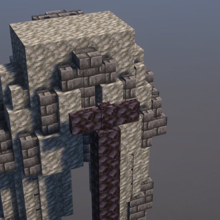 Stone Warrior Statue Minecraft Schematic + 116-Step Tutorial