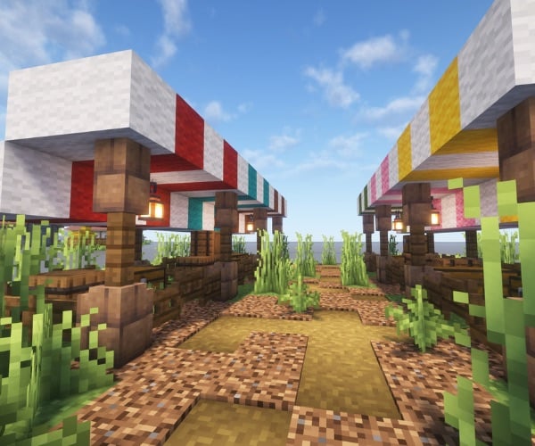 Trading Hall — 16-Step Minecraft Build Tutorial