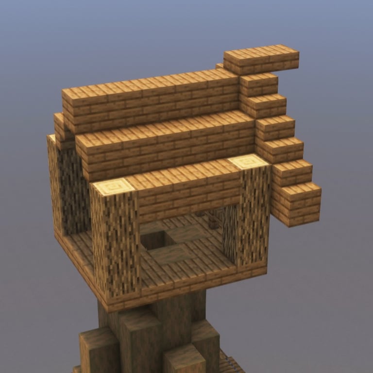Tree House Minecraft Schematic + 55-Step Tutorial