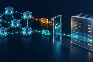 A verification gate separates ledger observations from business accounting entries.