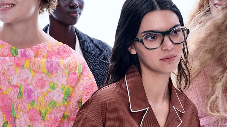 Prada eyewear campaign portrait from the View Optical collection page