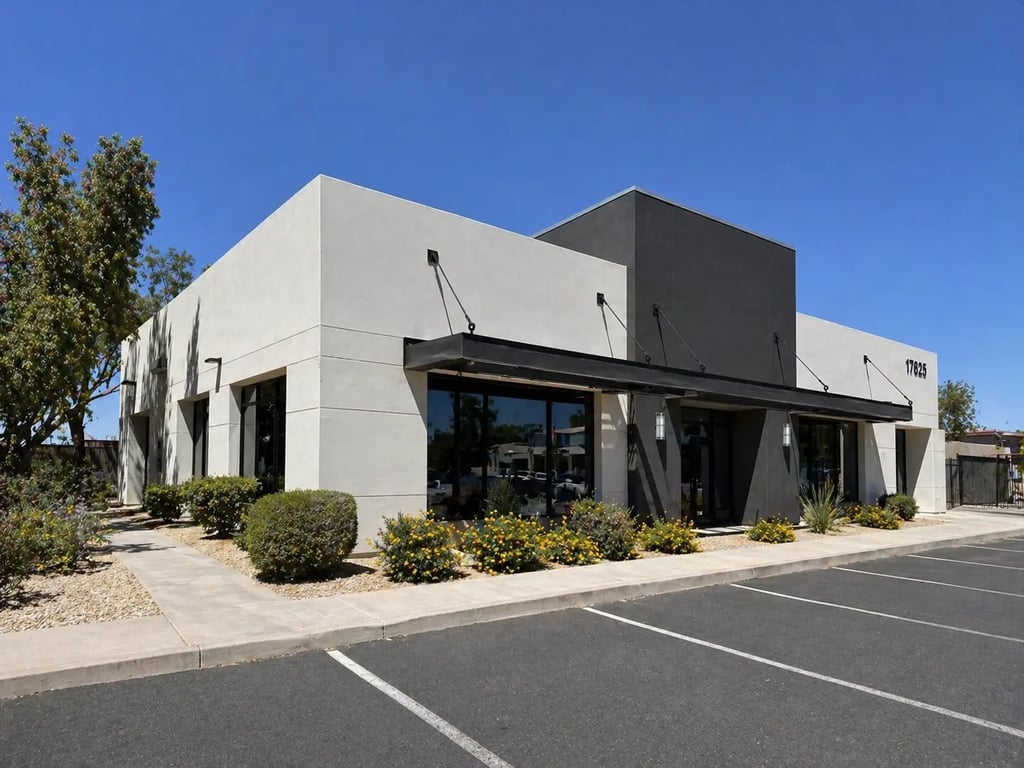Commercial painting Phoenix AZ — office building exterior repaint by Modern Painters