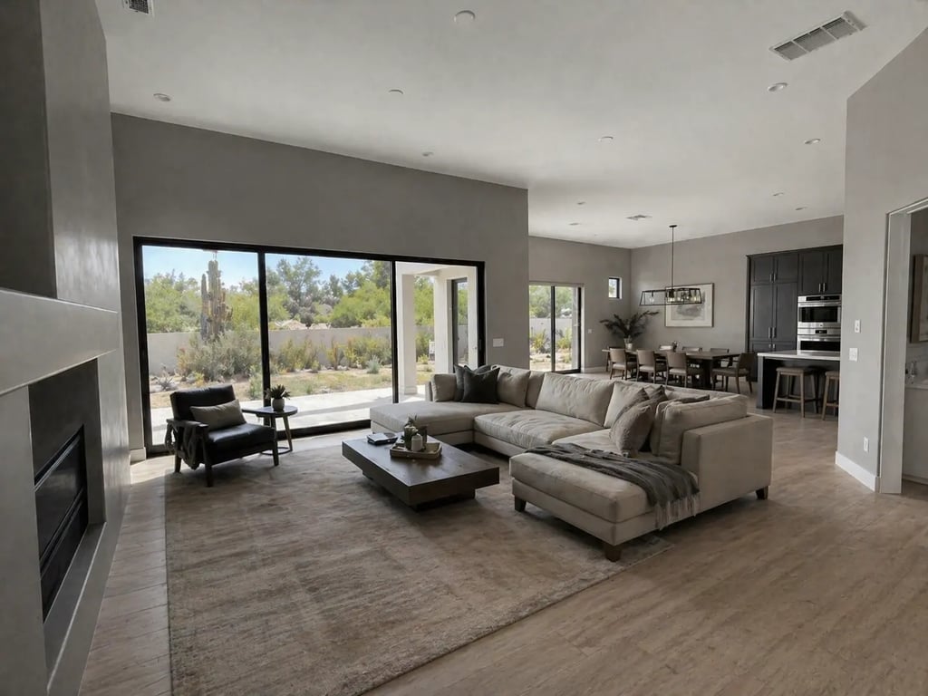 Professional interior painting project in Phoenix home by Modern Painters — smooth walls, clean trim, premium Sherwin Williams finish