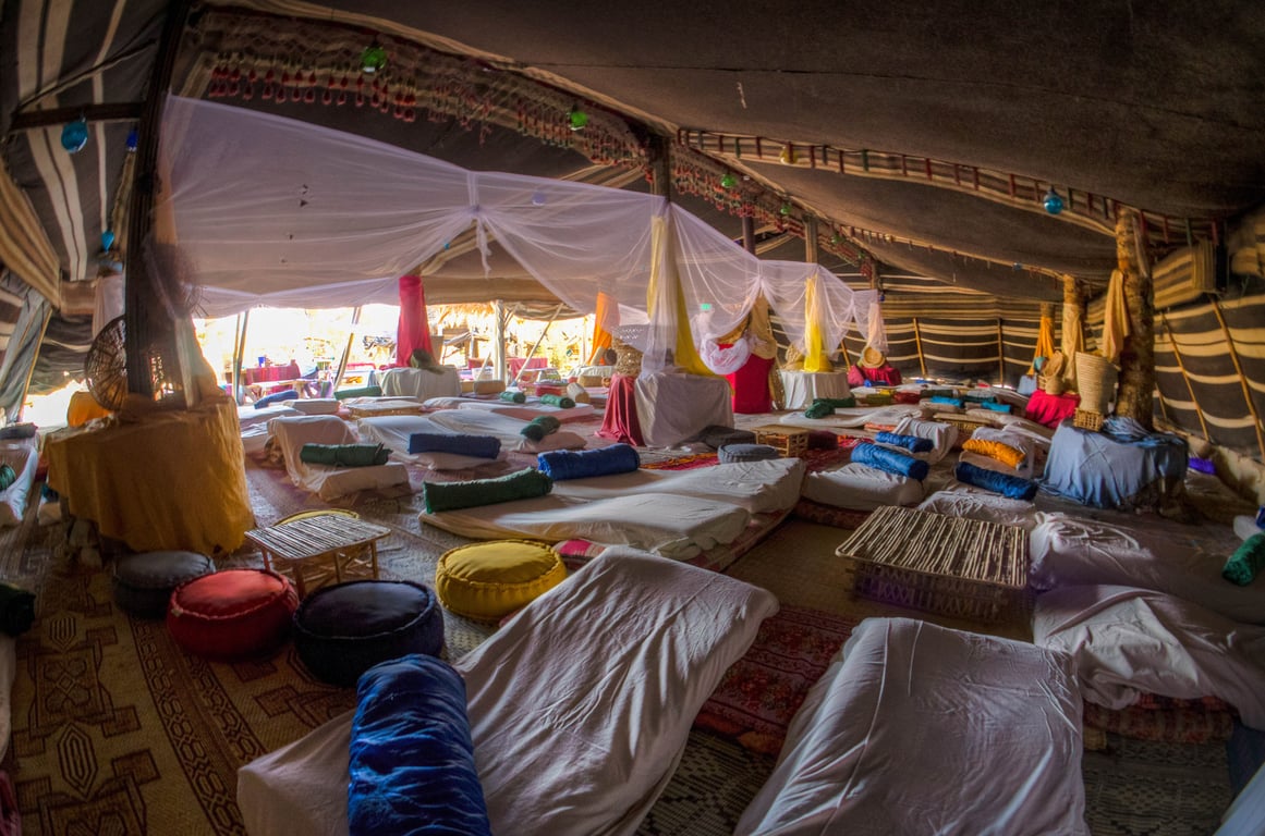 Bedouins Sleeping Outside While Camping