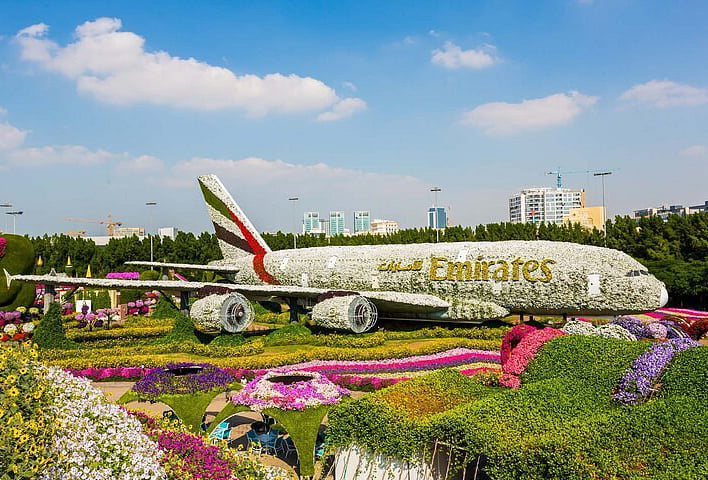 Life-Size Emirates A380 Miracle Garden