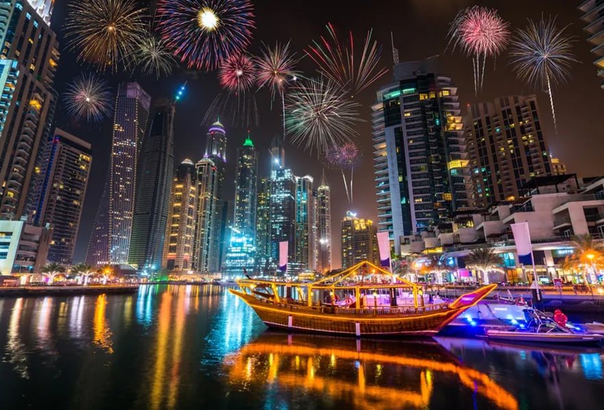 Dhow Cruise on a New Year's Eve At Dubai