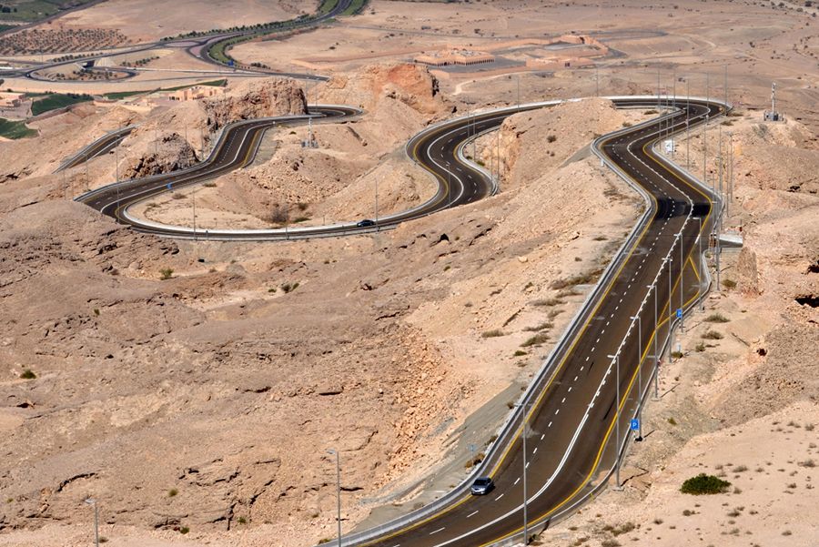 Road To Jebel Hafeet Mountain