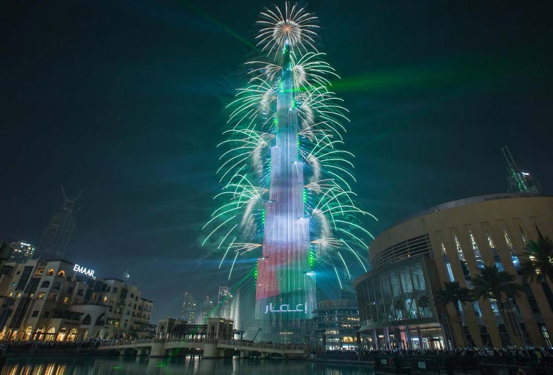 Burj Khalifa Fireworks' Duration: