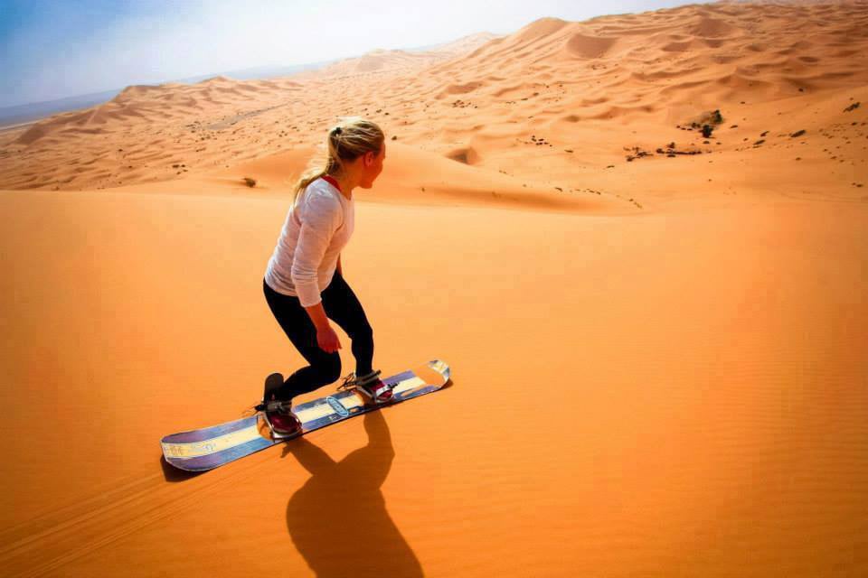 Sandboarding At Desert Safari