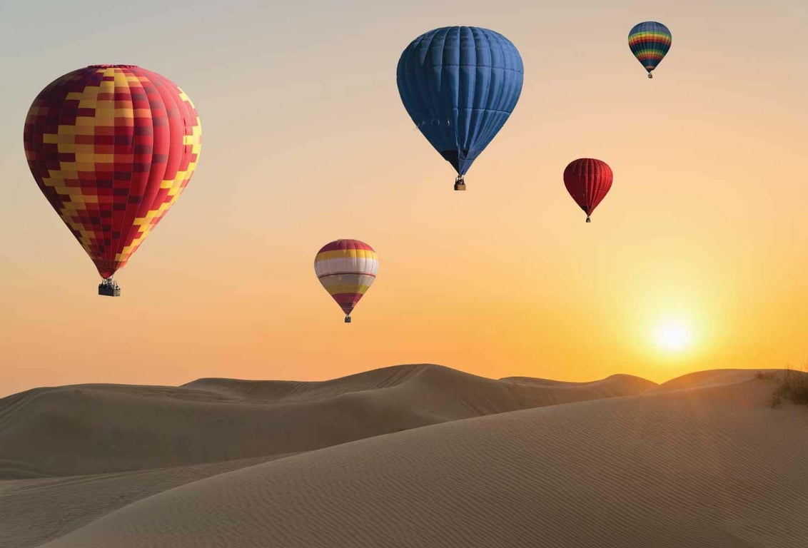 Desert Safari With Hot Air Balloons