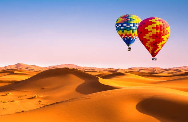 8.	Get In A Hot Air Balloon And Fly Over The Desert