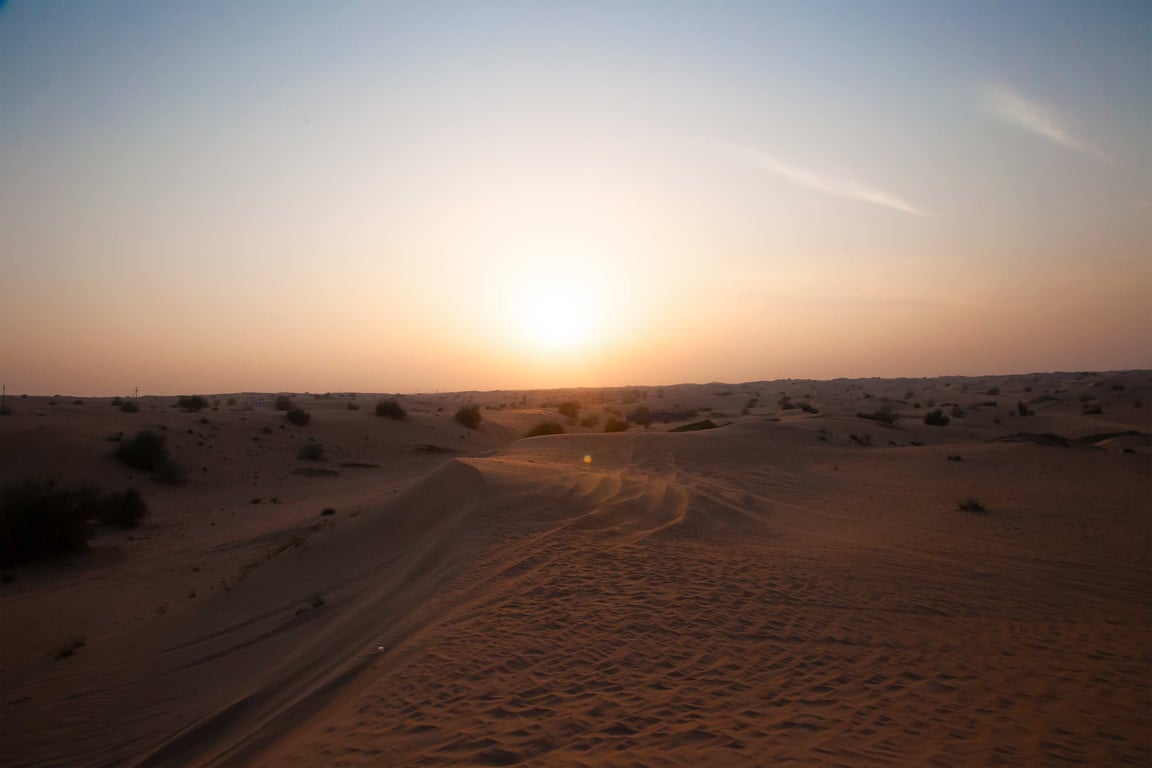 Sunrise  Catching The Sun Rising From The Dunes Of Dubai