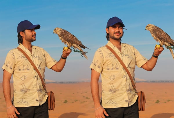 Photo with Falcon