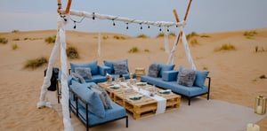 Bespoke Dinner Blue Set up
