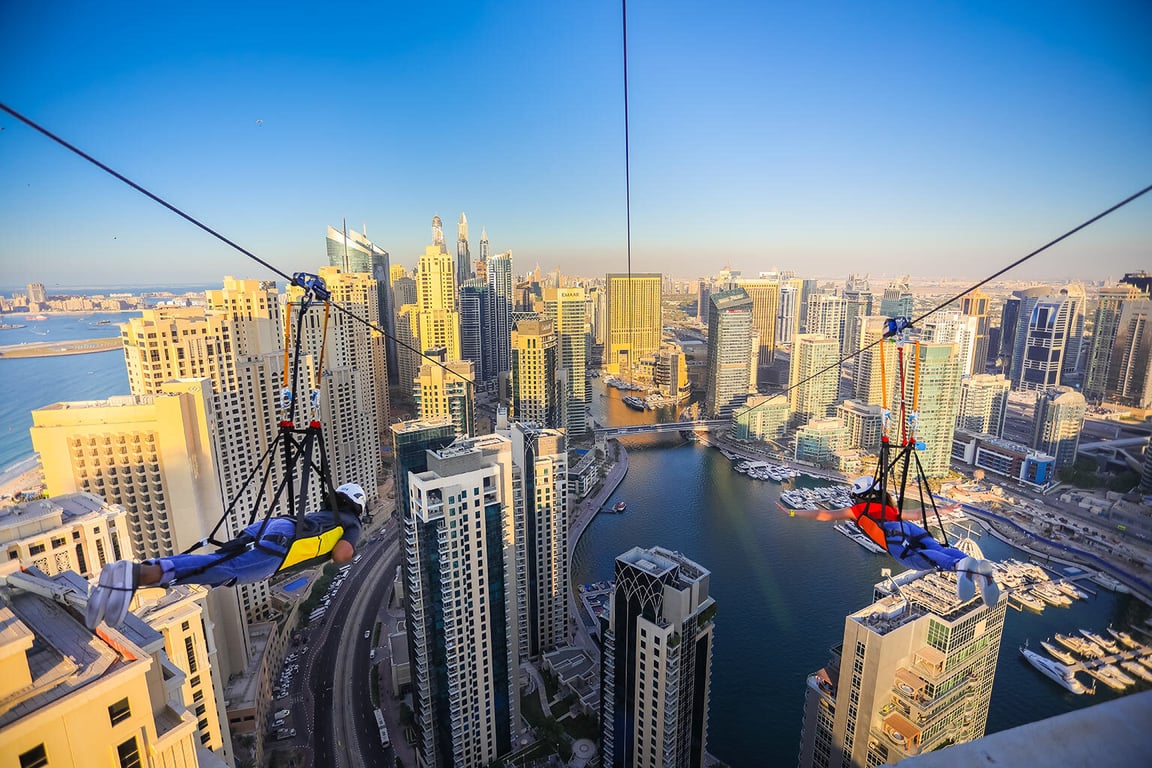 Fantastic Adventure Zipline Over Dubai Marina