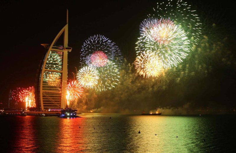 9.	The Iconic Burj Al Arab Celebrates New Year's Eve