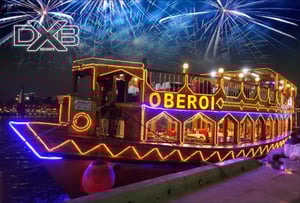 Burj Khalifa 2024 Eve |  OBEROI Canal Cruise With Dinner Lower Deck