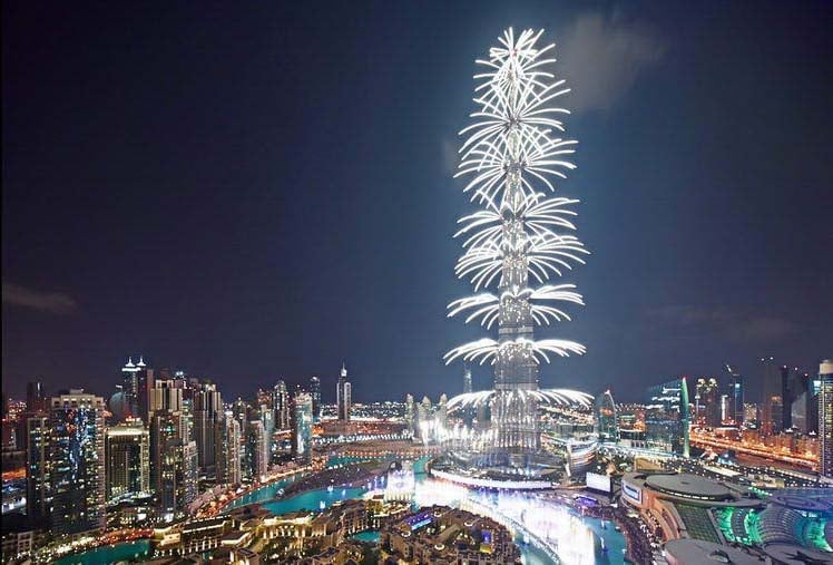 Astonishing Burj Khalifa Fireworks