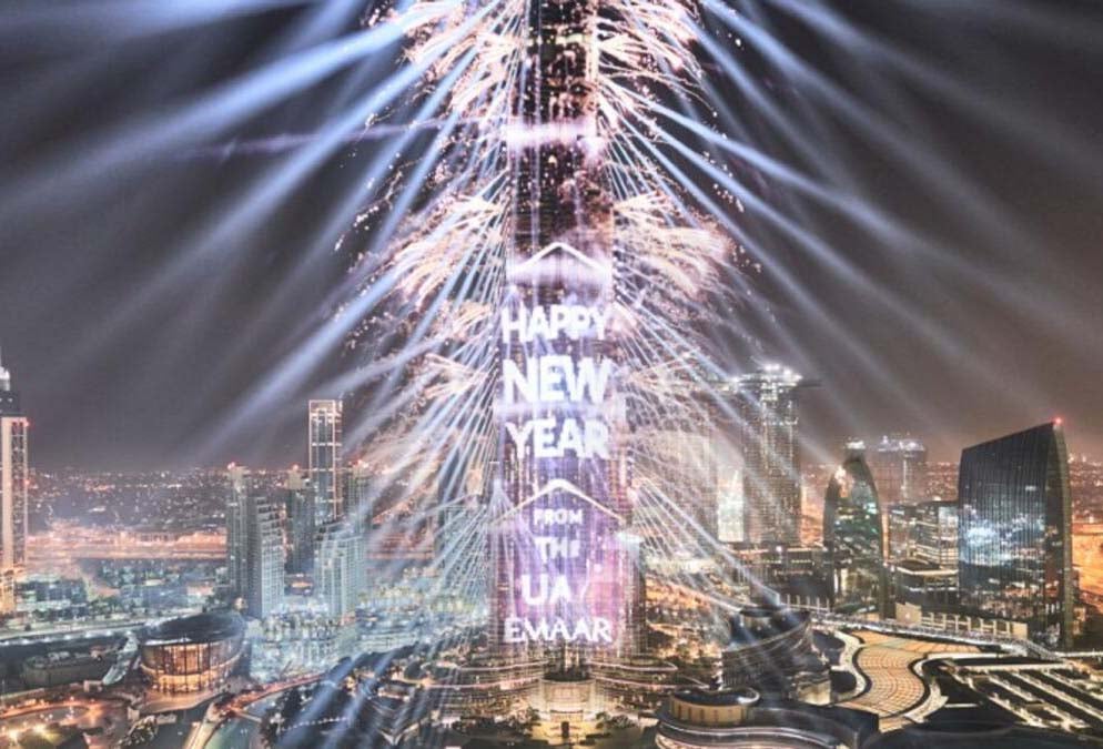 1.	The Burj Khalifa's New Year's Fireworks Display